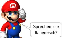 Mario's example of using "sie".