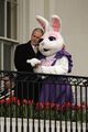 Bush hugging the easter bunny.jpg