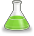 Conical flask green.svg